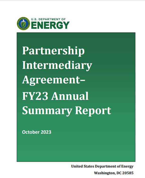 DOE Partnership Intermediary Agreement Department of Energy